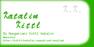 katalin kittl business card